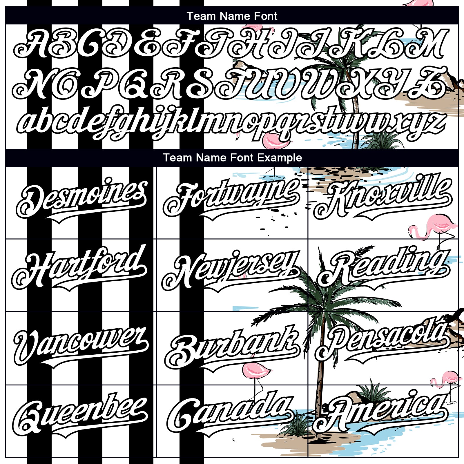Custom White Black 3D Pattern Design Tropical Hawaii Palm Trees Authentic Baseball Jersey baseball jersey product view 4