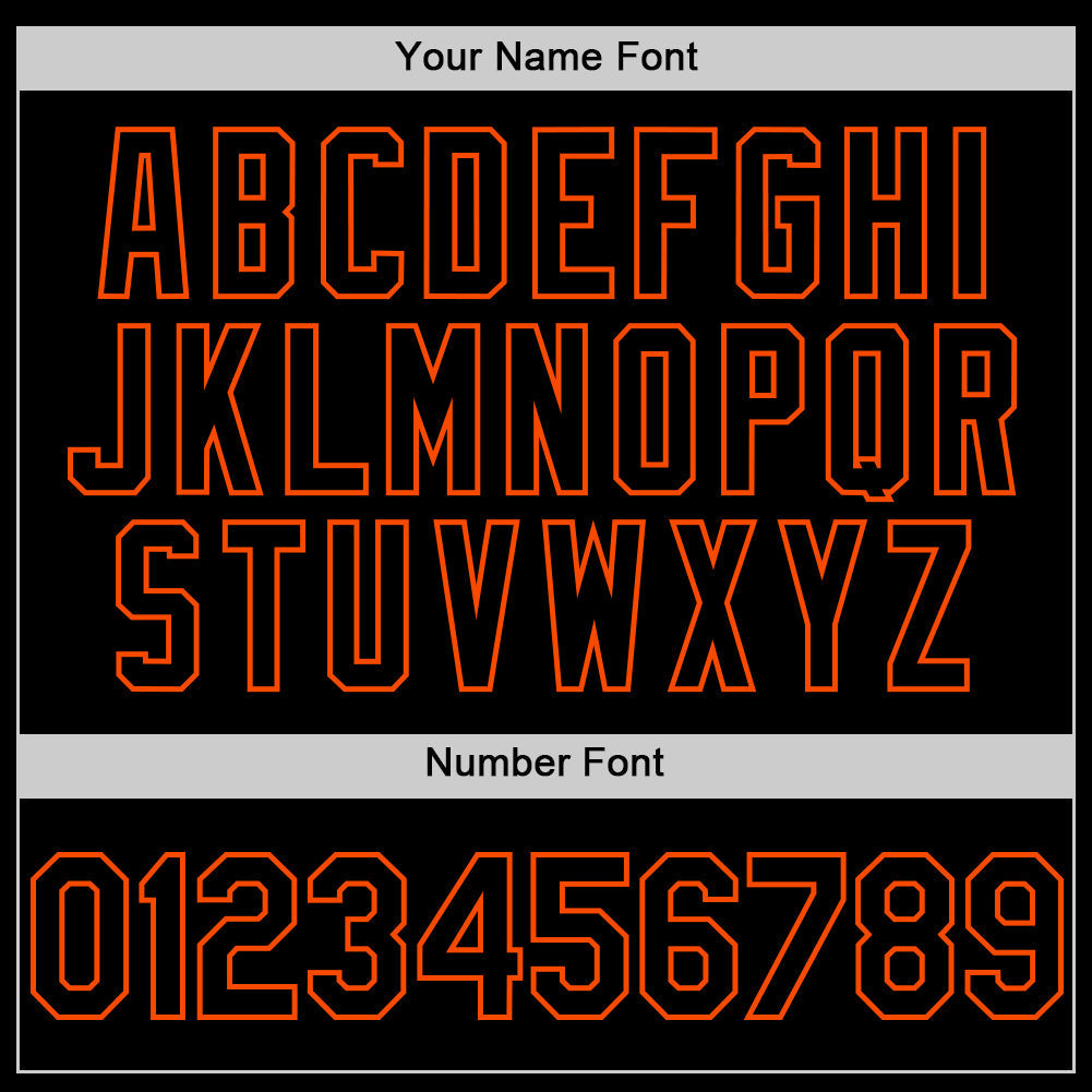 Custom Black Orange 3D Pattern Design Abstract Splatter Texture Authentic Baseball Jersey baseball jersey product view 5