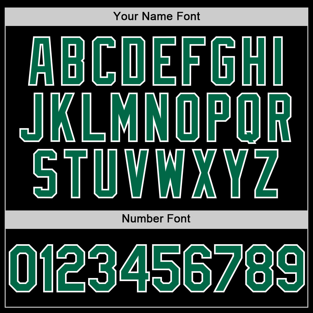 Custom Black Kelly Green-White 3D Pattern Design Abstract Splatter Texture Authentic Baseball Jersey baseball jersey product view 5