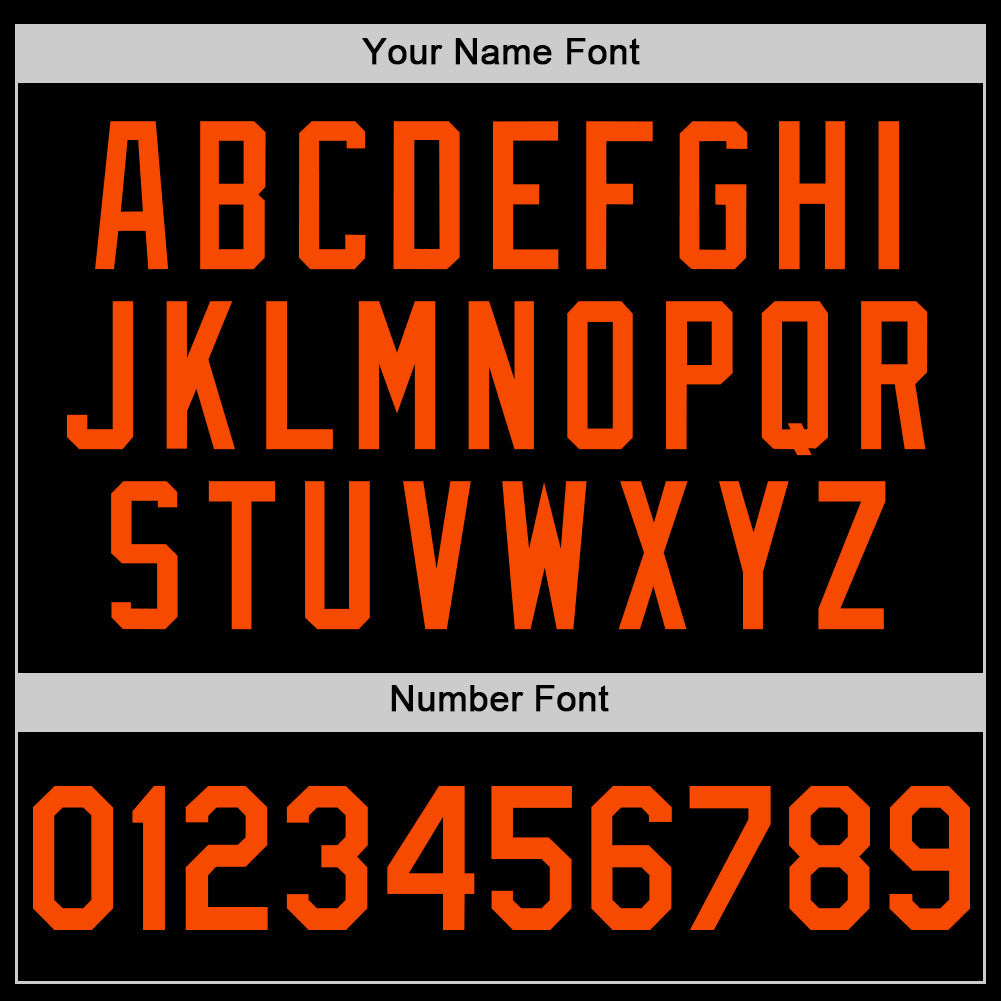 Custom Black Orange-Kelly Green 3D Pattern Design Geometric Shapes Authentic Baseball Jersey baseball jersey product view 5