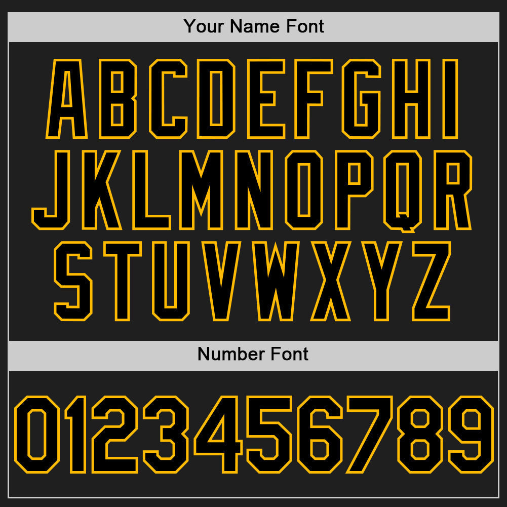 Custom Black Gold 3D Pattern Design Confetti Authentic Baseball Jersey baseball jersey product view 5