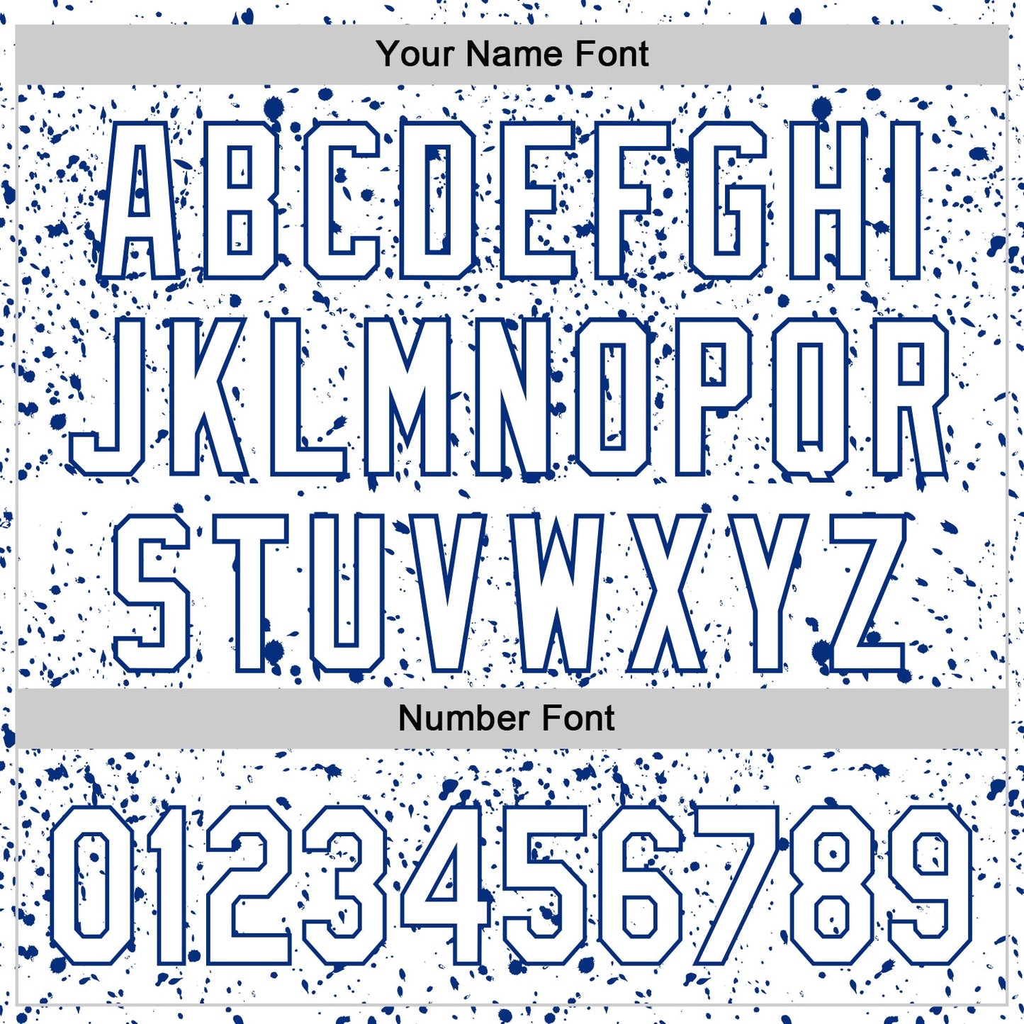 Custom White Royal 3D Pattern Design Abstract Splatter Ink Authentic Baseball Jersey baseball jersey product view 5