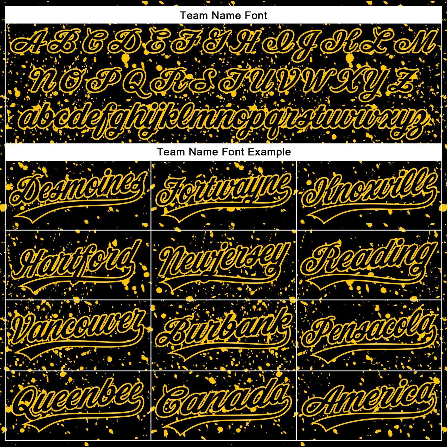 Custom Black Yellow 3D Pattern Design Abstract Splatter Ink Authentic Baseball Jersey baseball jersey product view 4