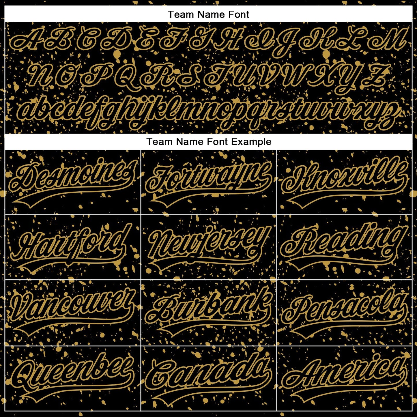 Custom Black Old Gold 3D Pattern Design Abstract Splatter Ink Authentic Baseball Jersey baseball jersey product view 4