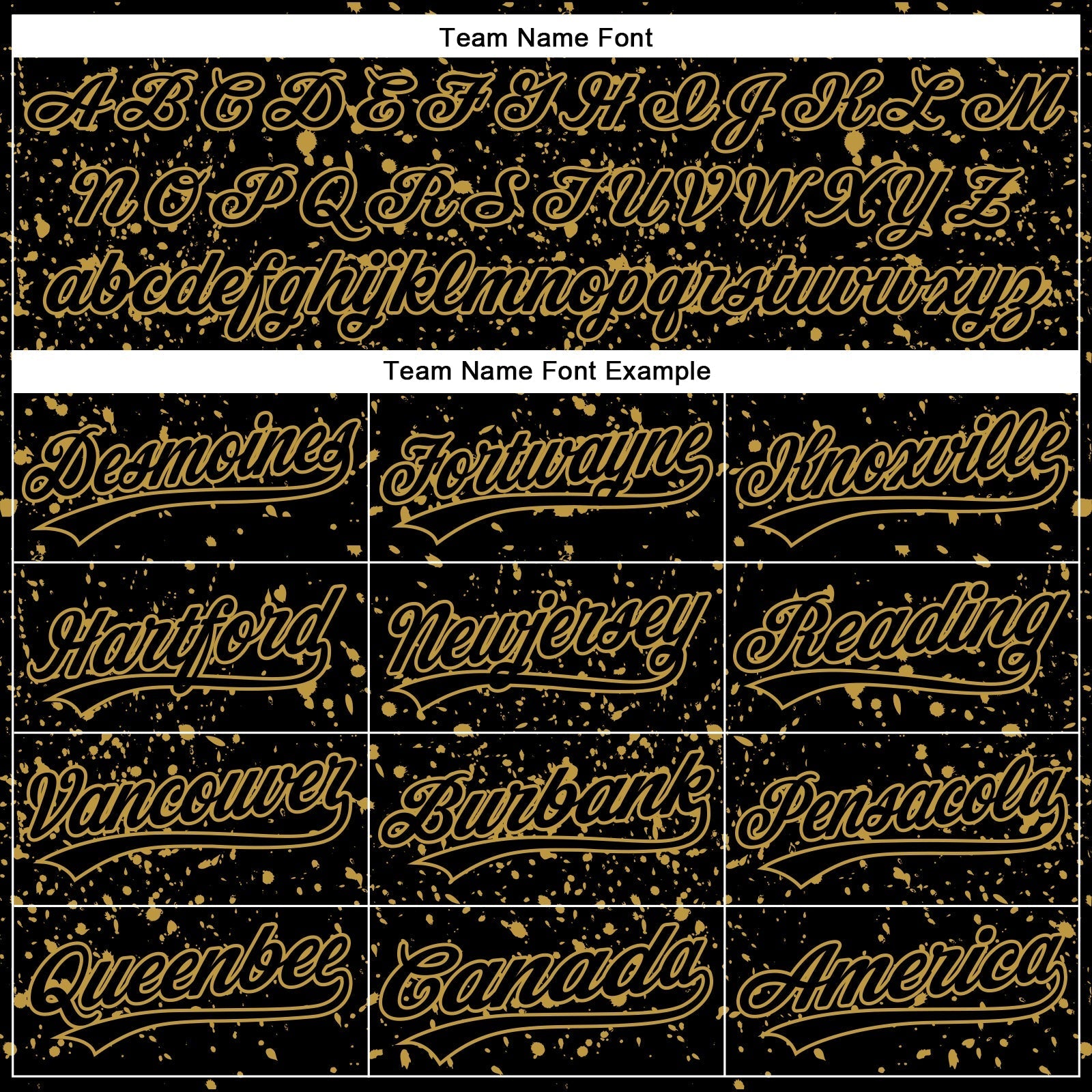 Custom Black Old Gold 3D Pattern Design Abstract Splatter Ink Authentic Baseball Jersey baseball jersey product view 4