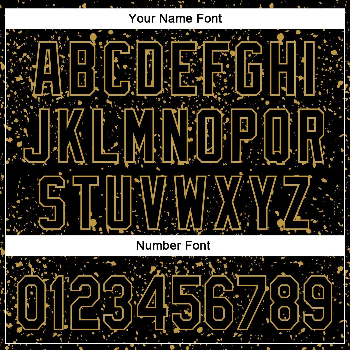Custom Black Old Gold 3D Pattern Design Abstract Splatter Ink Authentic Baseball Jersey baseball jersey product view 5