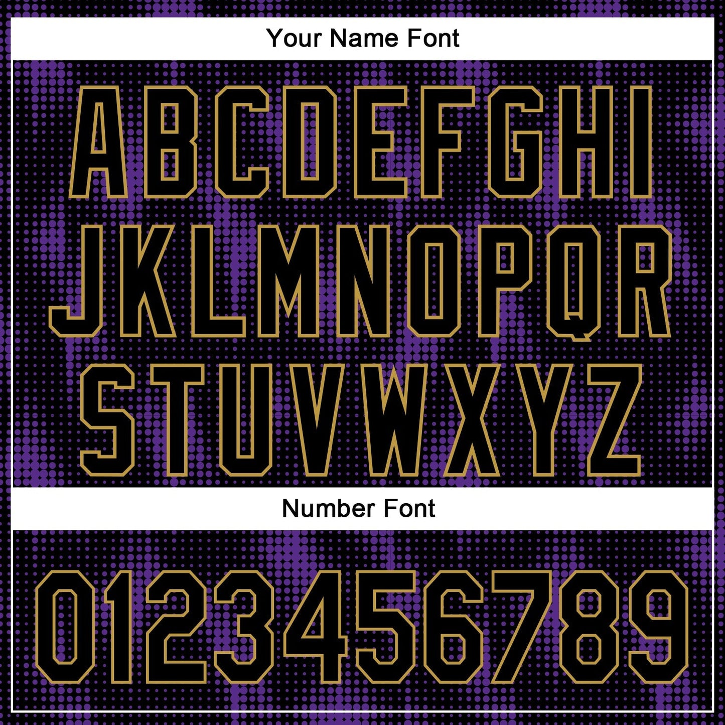 Custom Black Purple-Old Gold 3D Pattern Design Halftone Dots Authentic Baseball Jersey baseball jersey product view 5