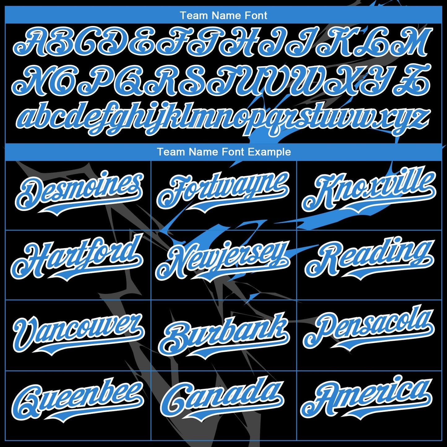 Custom Black Electric Blue-White 3D Pattern Design Lightning Authentic Baseball Jersey baseball jersey product view 4