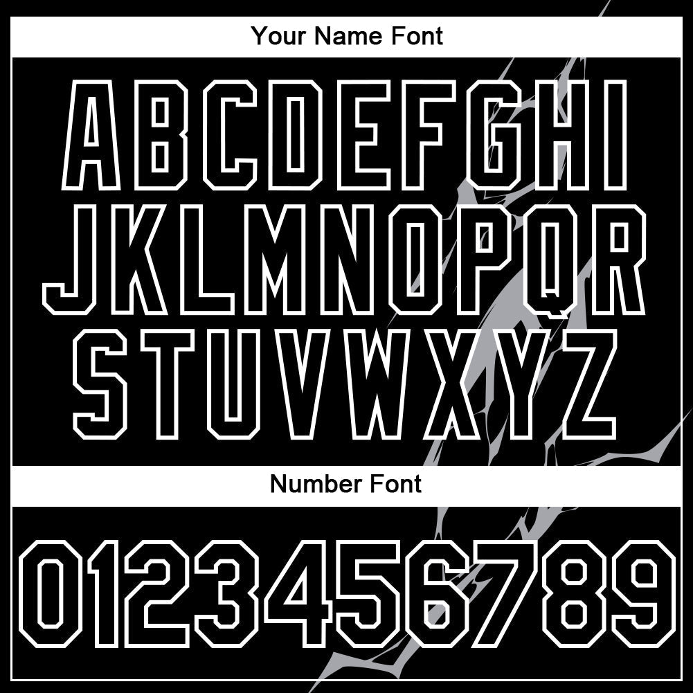 Custom Black Gray-White 3D Pattern Design Lightning Authentic Baseball Jersey baseball jersey product view 5