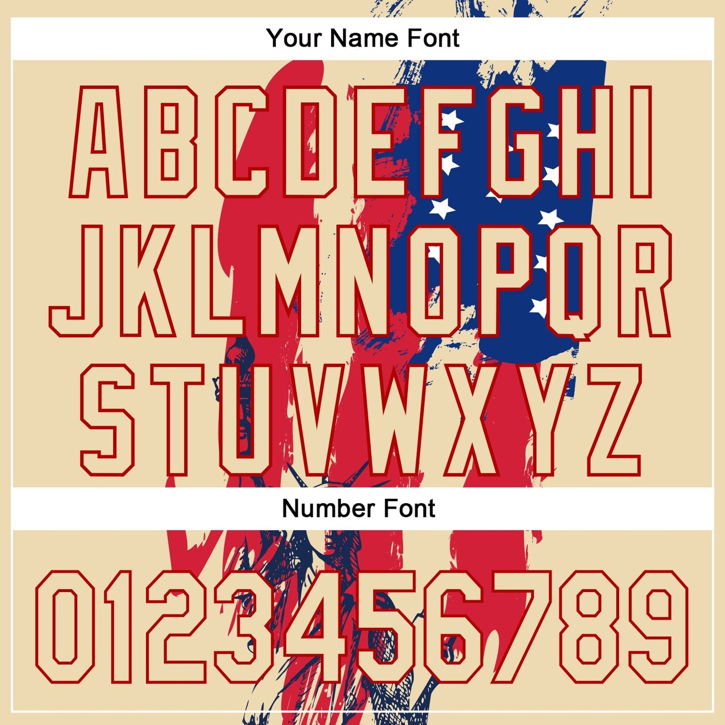 Custom Cream Red-Royal 3D Pattern Design American Spirit American Eagle And Stars Authentic Baseball Jersey baseball jersey product view 5