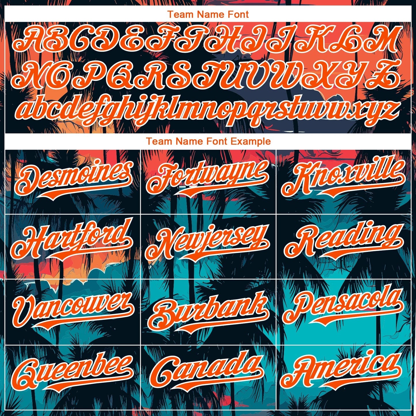 Custom Black Orange-White 3D Pattern Design Tropical Hawaii Palms Trees Authentic Baseball Jersey baseball jersey product view 4