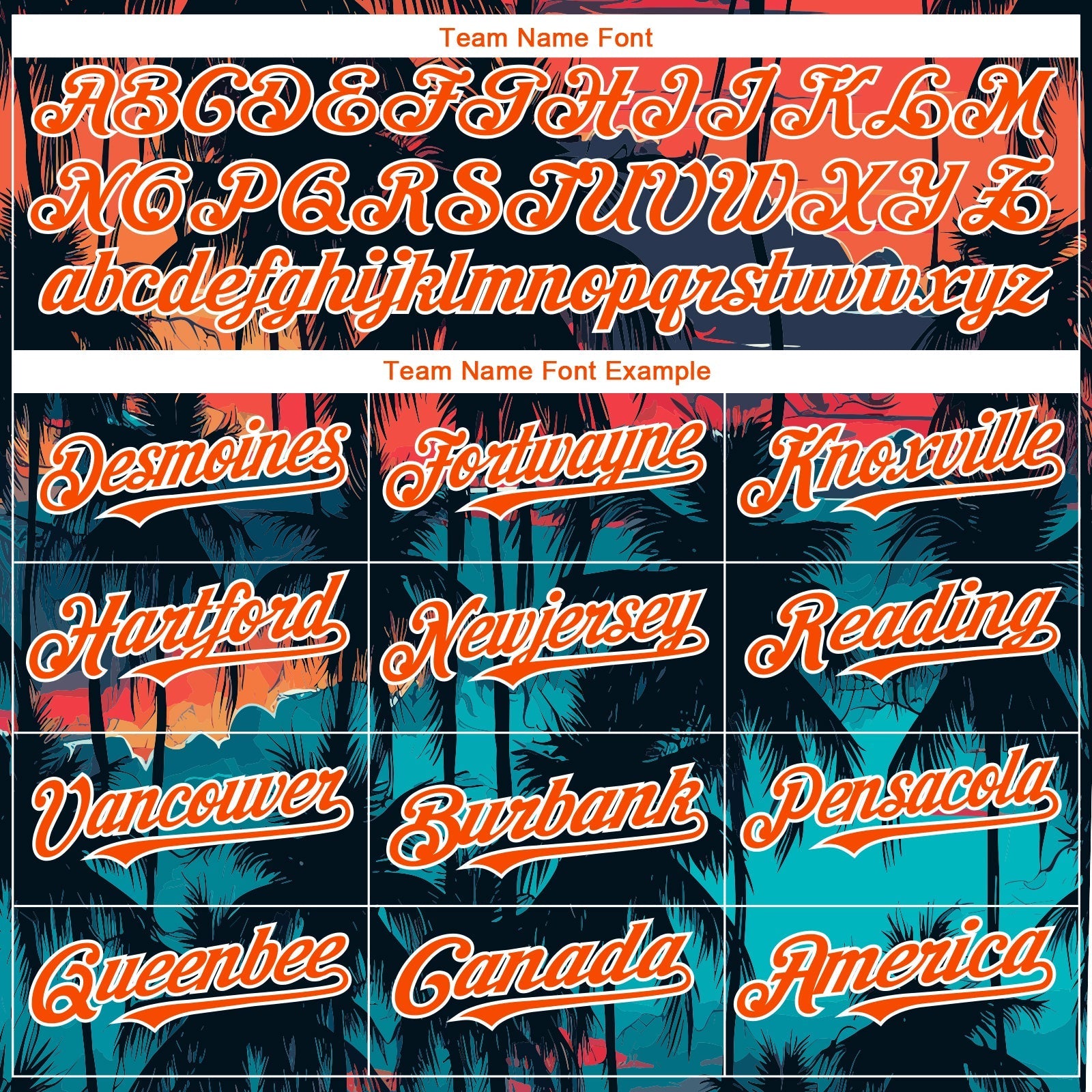 Custom Black Orange-White 3D Pattern Design Tropical Hawaii Palms Trees Authentic Baseball Jersey baseball jersey product view 4