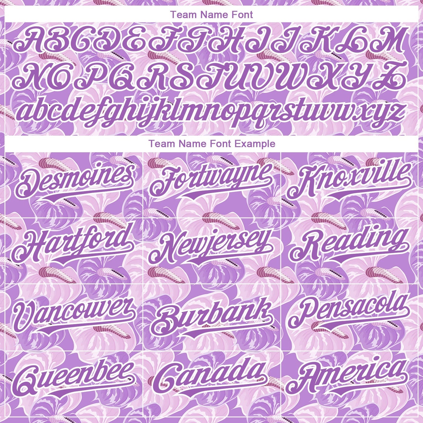 Custom Light Purple White 3D Pattern Design Tropical Anthurium Flower Authentic Baseball Jersey baseball jersey product view 4
