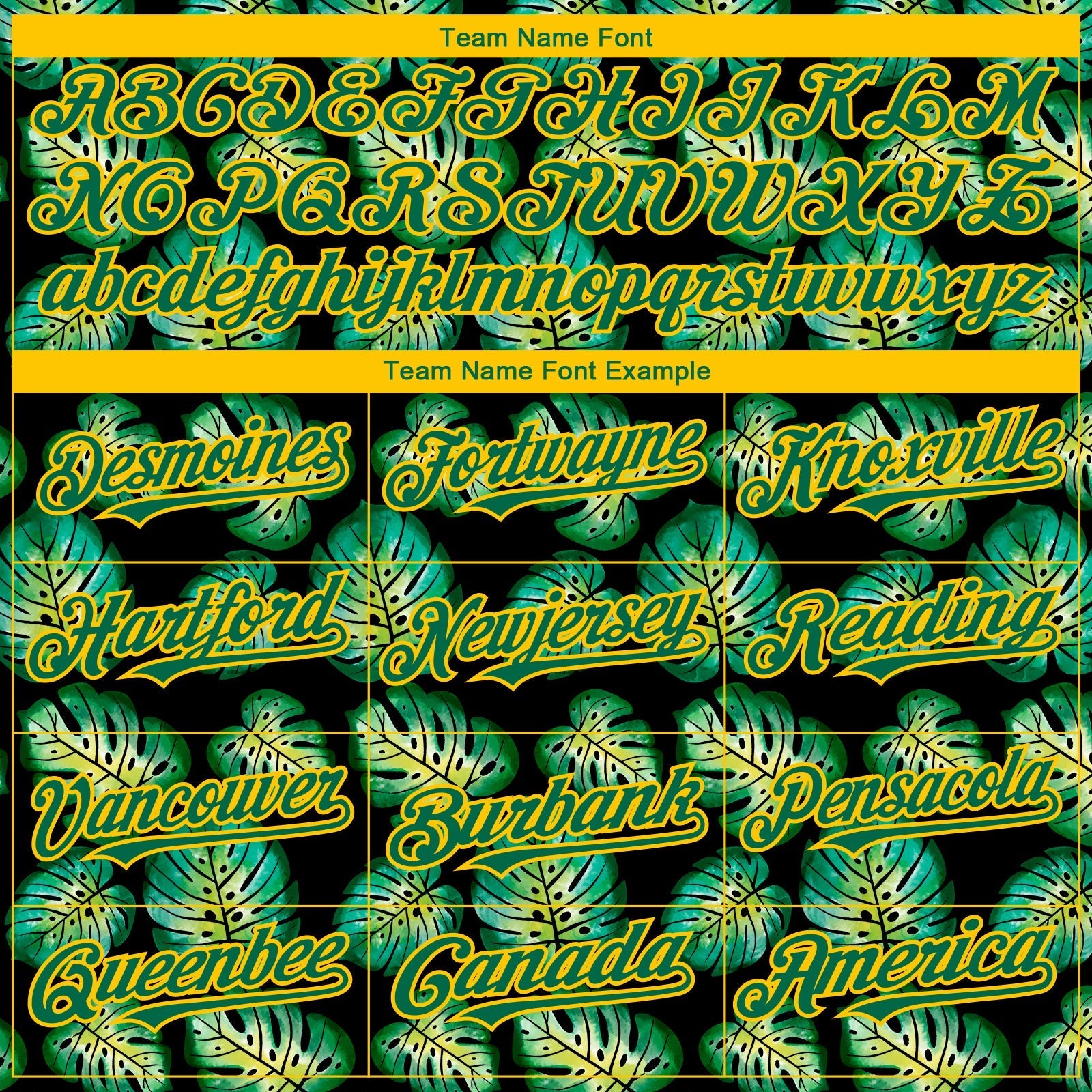 Custom Black Kelly Green-Gold 3D Pattern Design Tropical Monstera Authentic Baseball Jersey baseball jersey product view 4