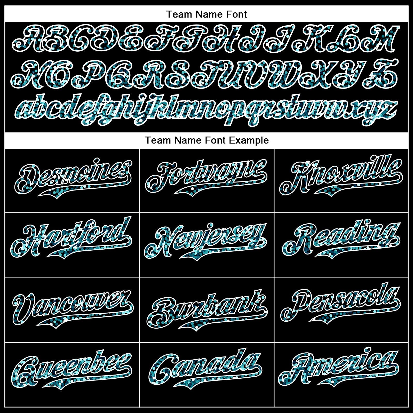 Custom Black Teal-White 3D Pattern Design Abstract Colorful Glittering Dot Authentic Baseball Jersey baseball jersey product view 4