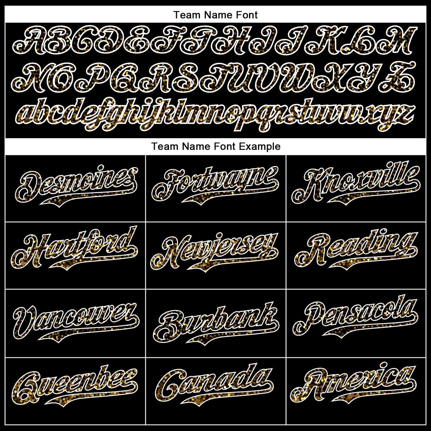 Custom Black Old Gold-White 3D Pattern Design Abstract Colorful Glittering Dot Authentic Baseball Jersey baseball jersey product view 4