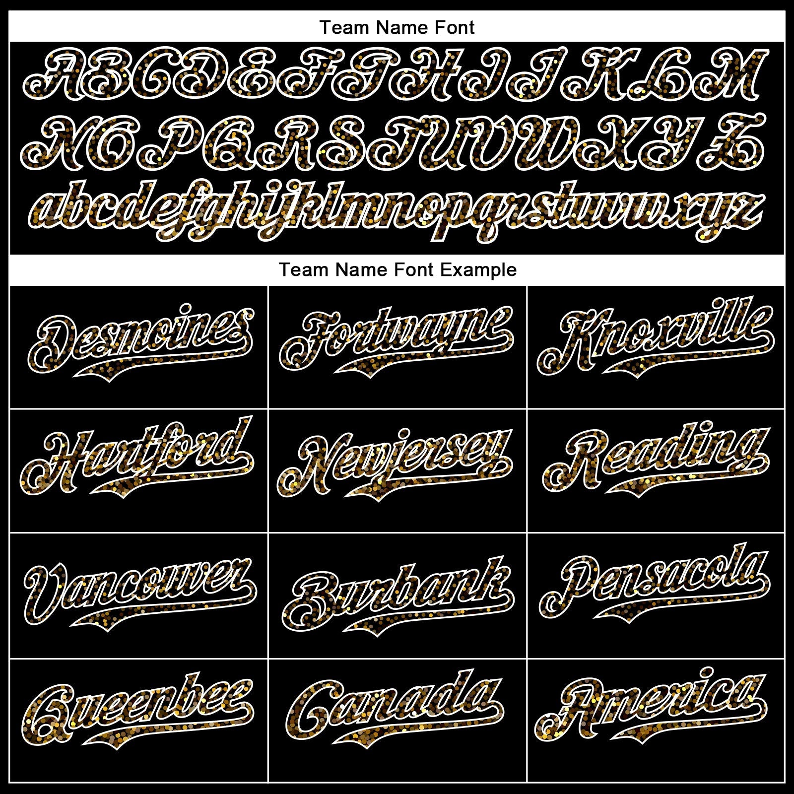Custom Black Old Gold-White 3D Pattern Design Abstract Colorful Glittering Dot Authentic Baseball Jersey baseball jersey product view 4