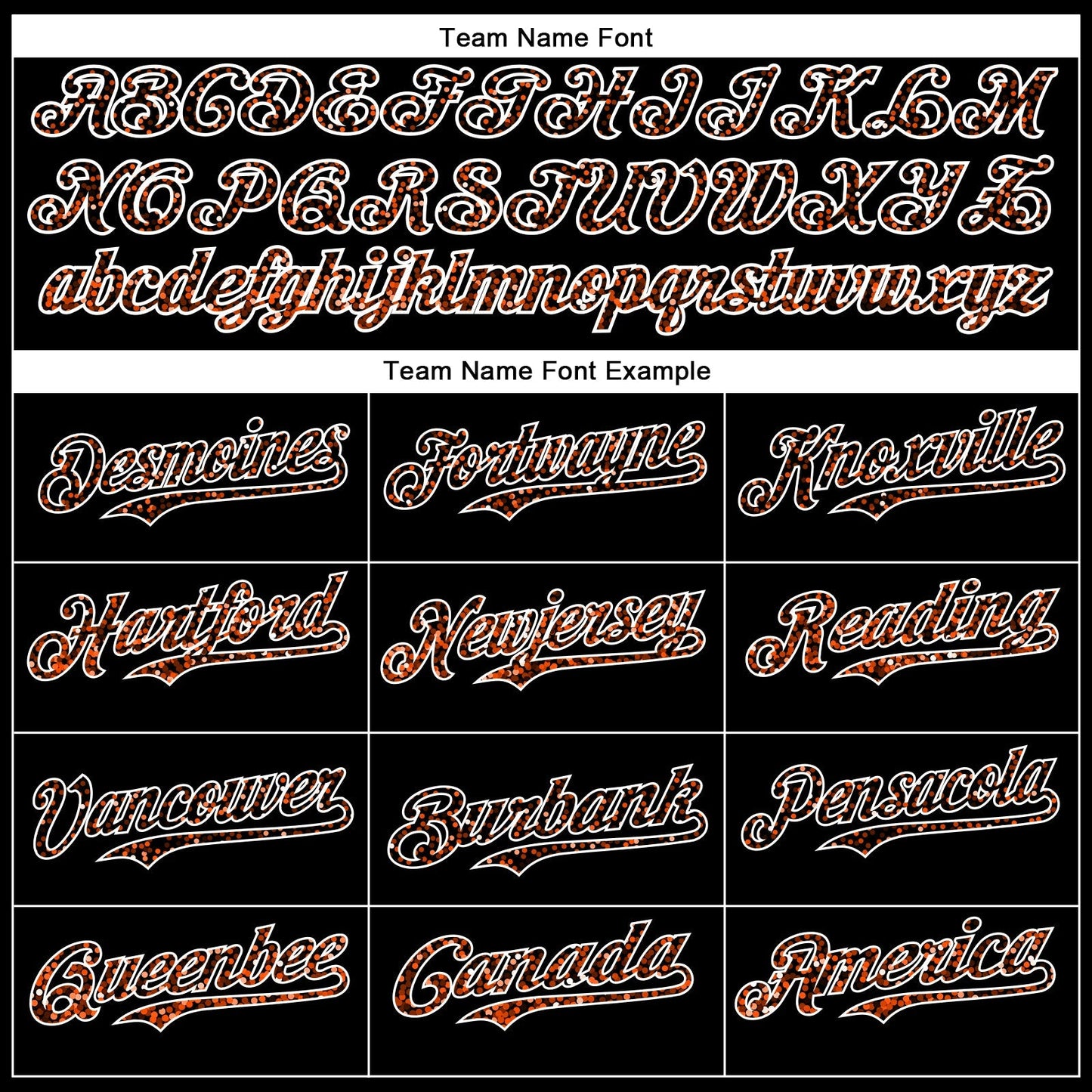 Custom Black Orange-White 3D Pattern Design Abstract Colorful Glittering Dot Authentic Baseball Jersey baseball jersey product view 4