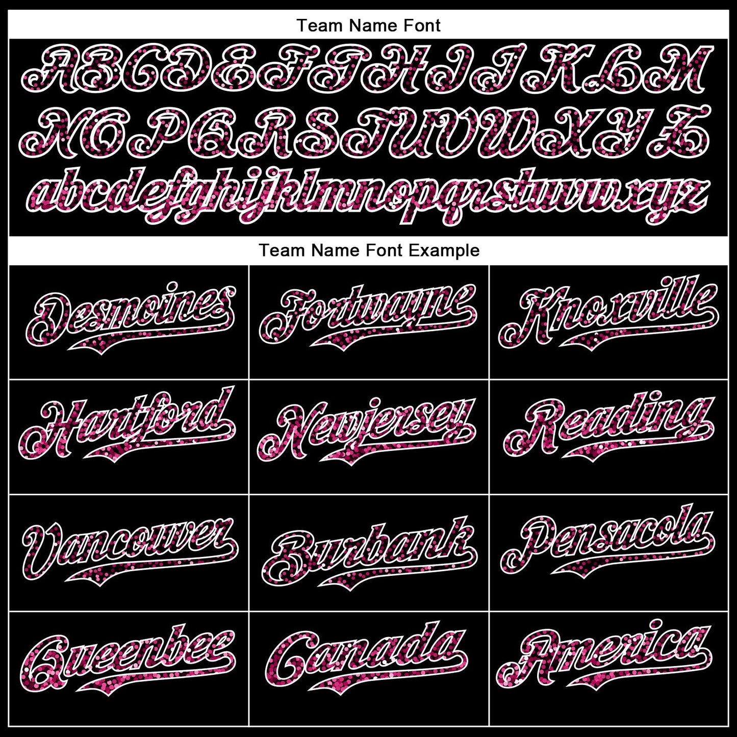 Custom Black Pink-White 3D Pattern Design Abstract Colorful Glittering Dot Authentic Baseball Jersey baseball jersey product view 4