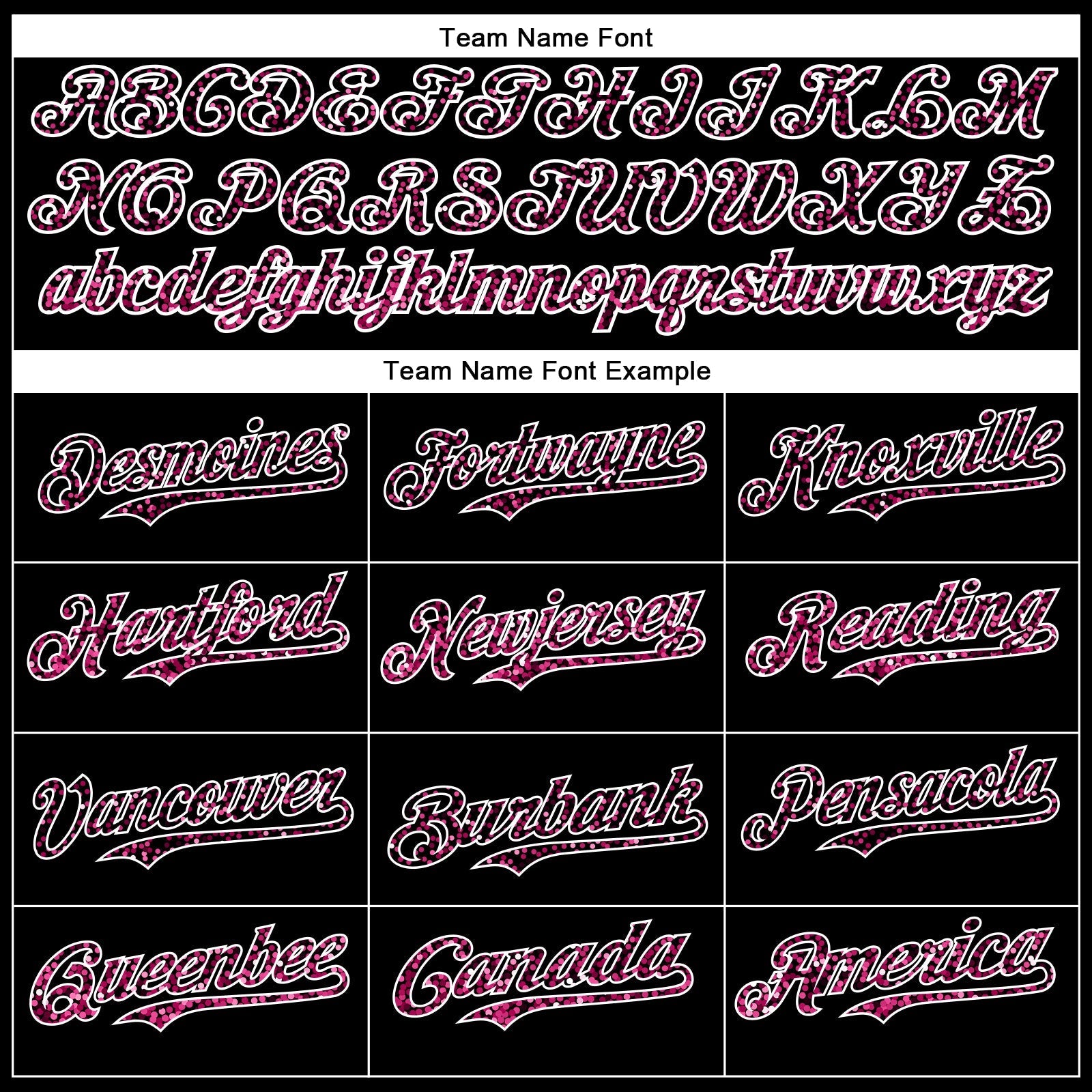 Custom Black Pink-White 3D Pattern Design Abstract Colorful Glittering Dot Authentic Baseball Jersey baseball jersey product view 4