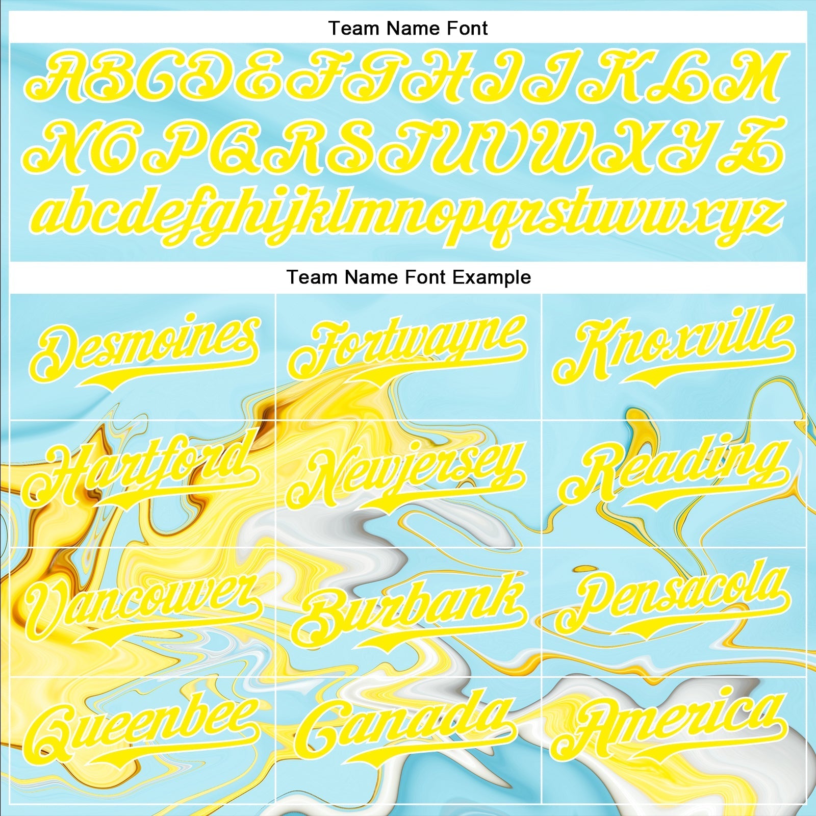 Custom Ice Blue Light Yellow-White 3D Pattern Design Abstract Liquid Fluid Art Authentic Baseball Jersey baseball jersey product view 4