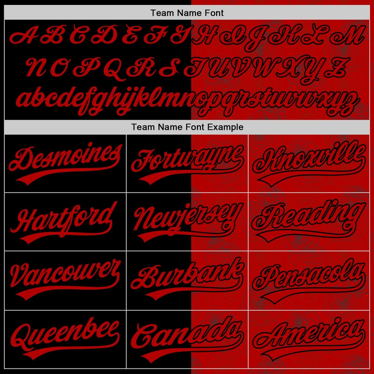 Custom Red Black 3D Pattern Design Gothic Style Rose Authentic Baseball Jersey baseball jersey product view 4