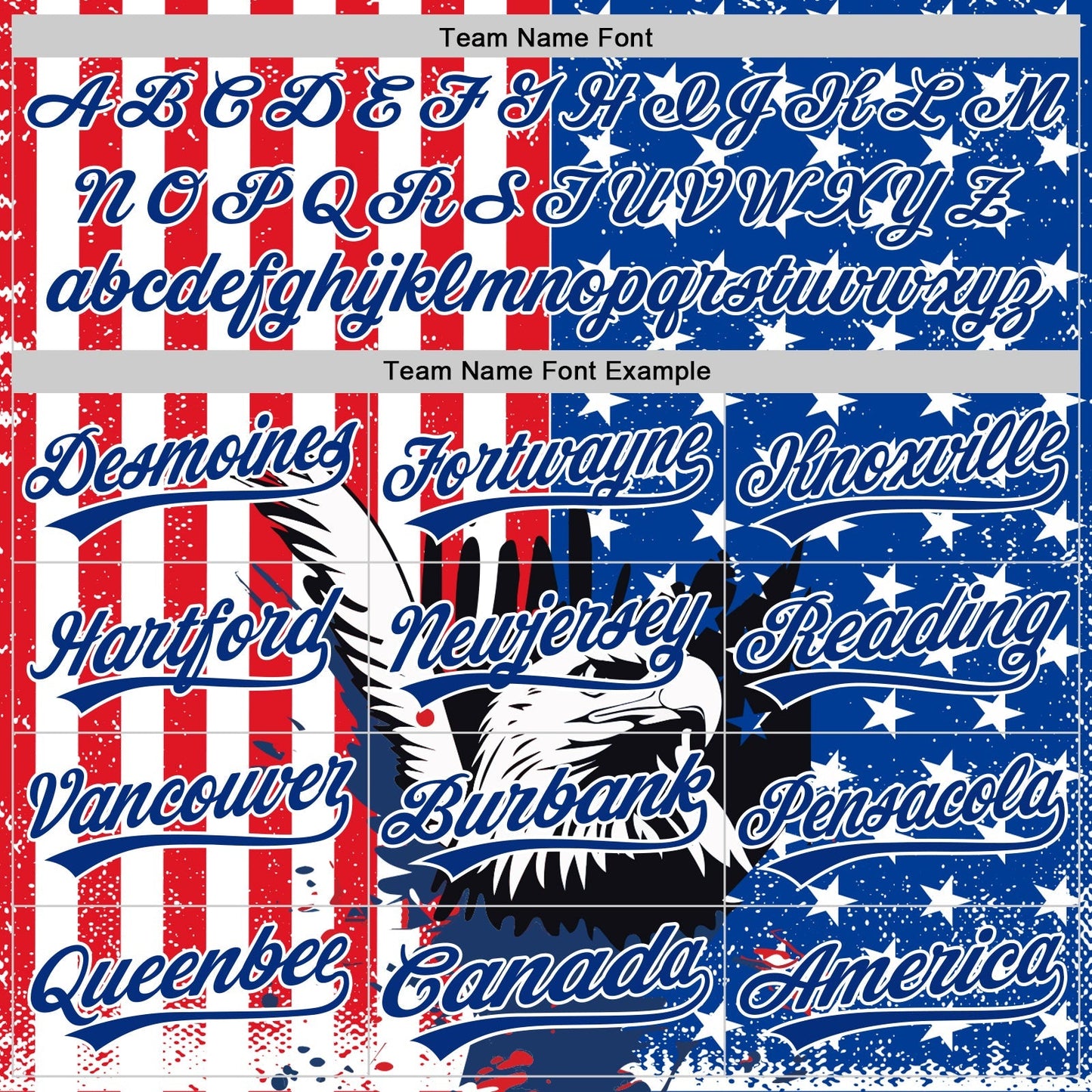 Custom White Red-Royal 3D American Flag Eagle And Star Authentic Baseball Jersey baseball jersey product view 4
