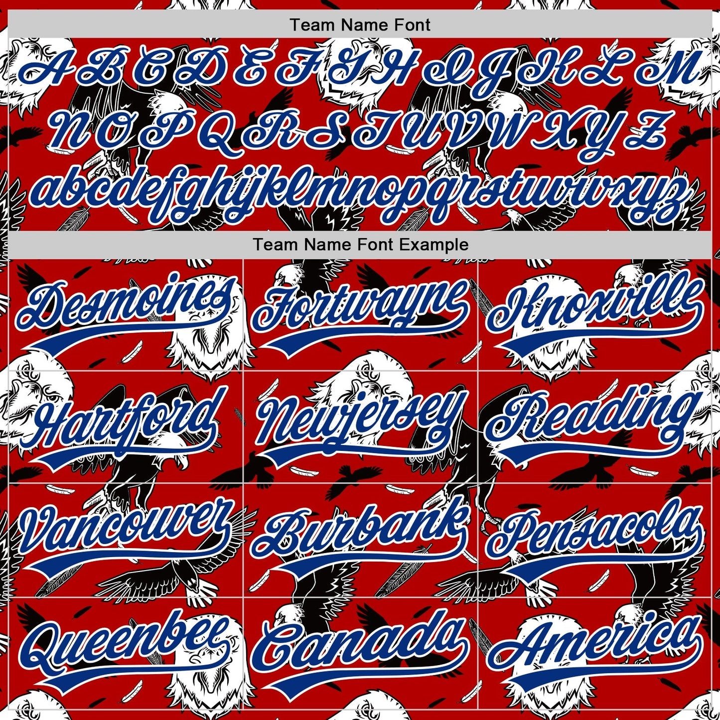 Custom Red Royal-White 3D Pattern Design American Eagle Authentic Baseball Jersey baseball jersey product view 4