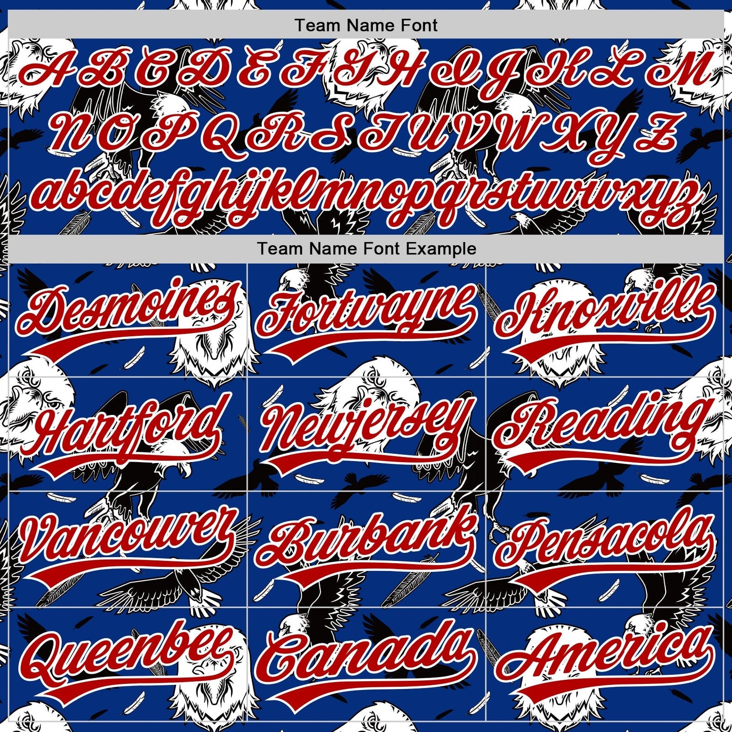 Custom Royal Red-White 3D Pattern Design American Eagle Authentic Baseball Jersey baseball jersey product view 4