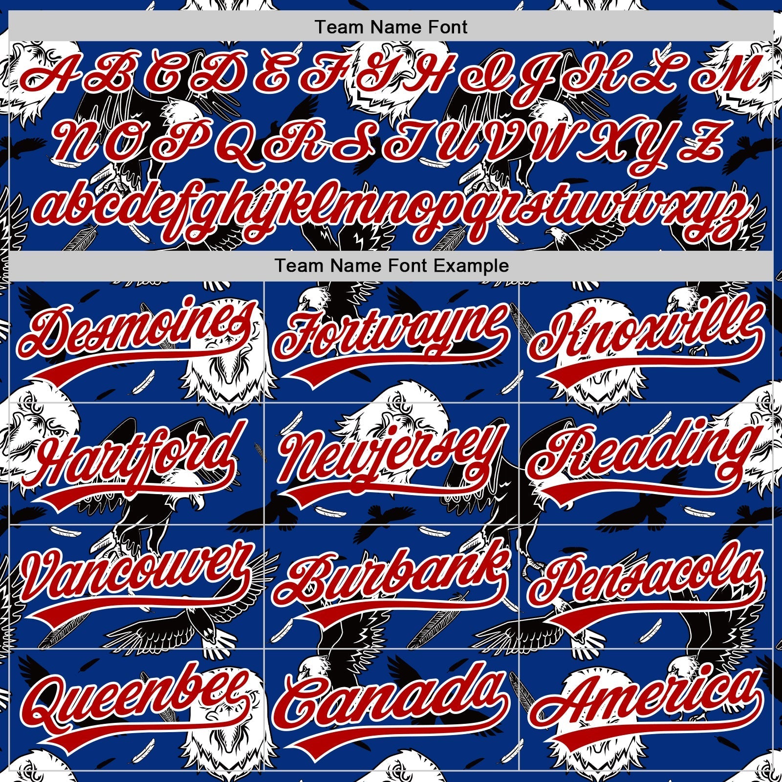 Custom Royal Red-White 3D Pattern Design American Eagle Authentic Baseball Jersey baseball jersey product view 4
