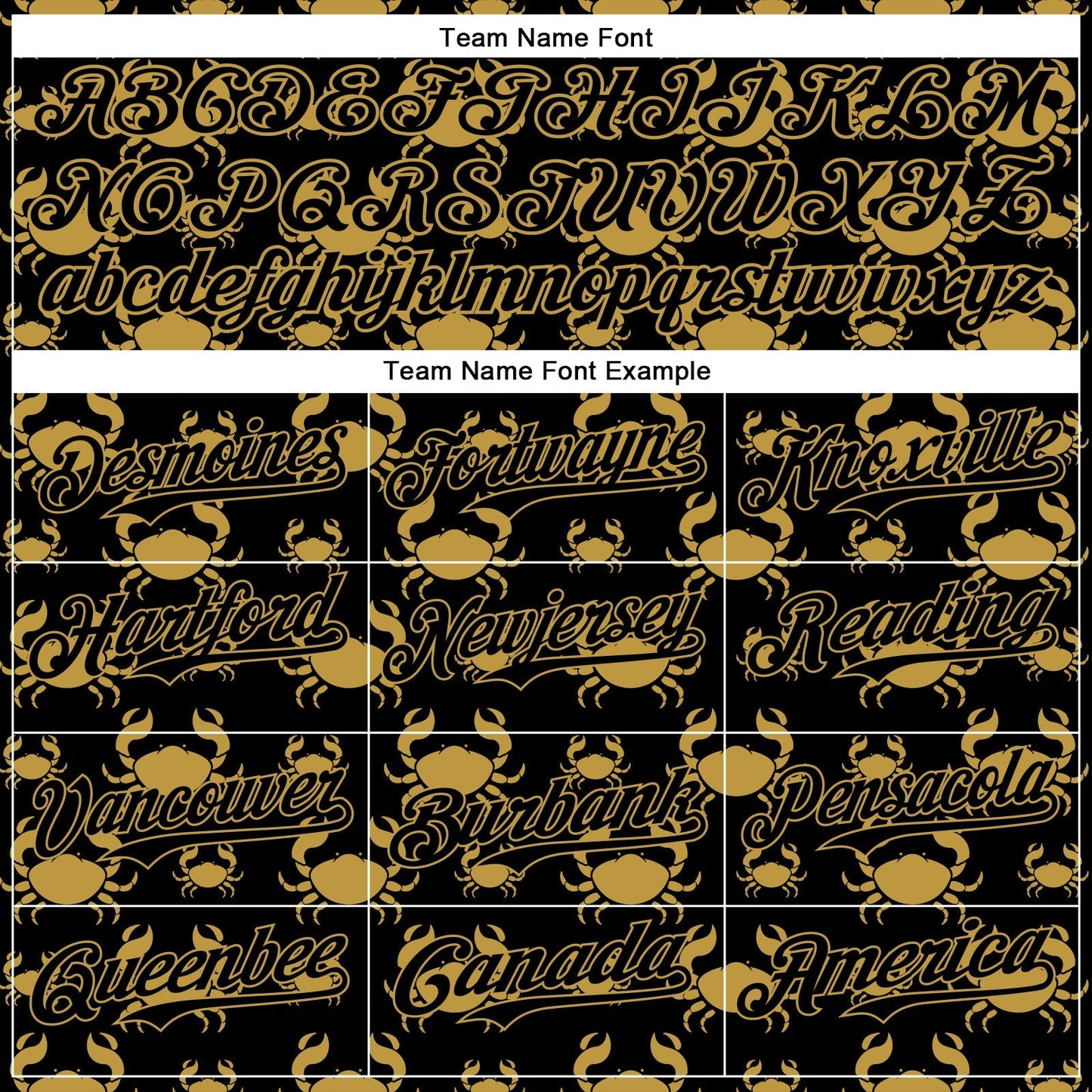 Custom Black Old Gold 3D Pattern Design Animal Crab Fruit Lemon Authentic Baseball Jersey baseball jersey product view 4