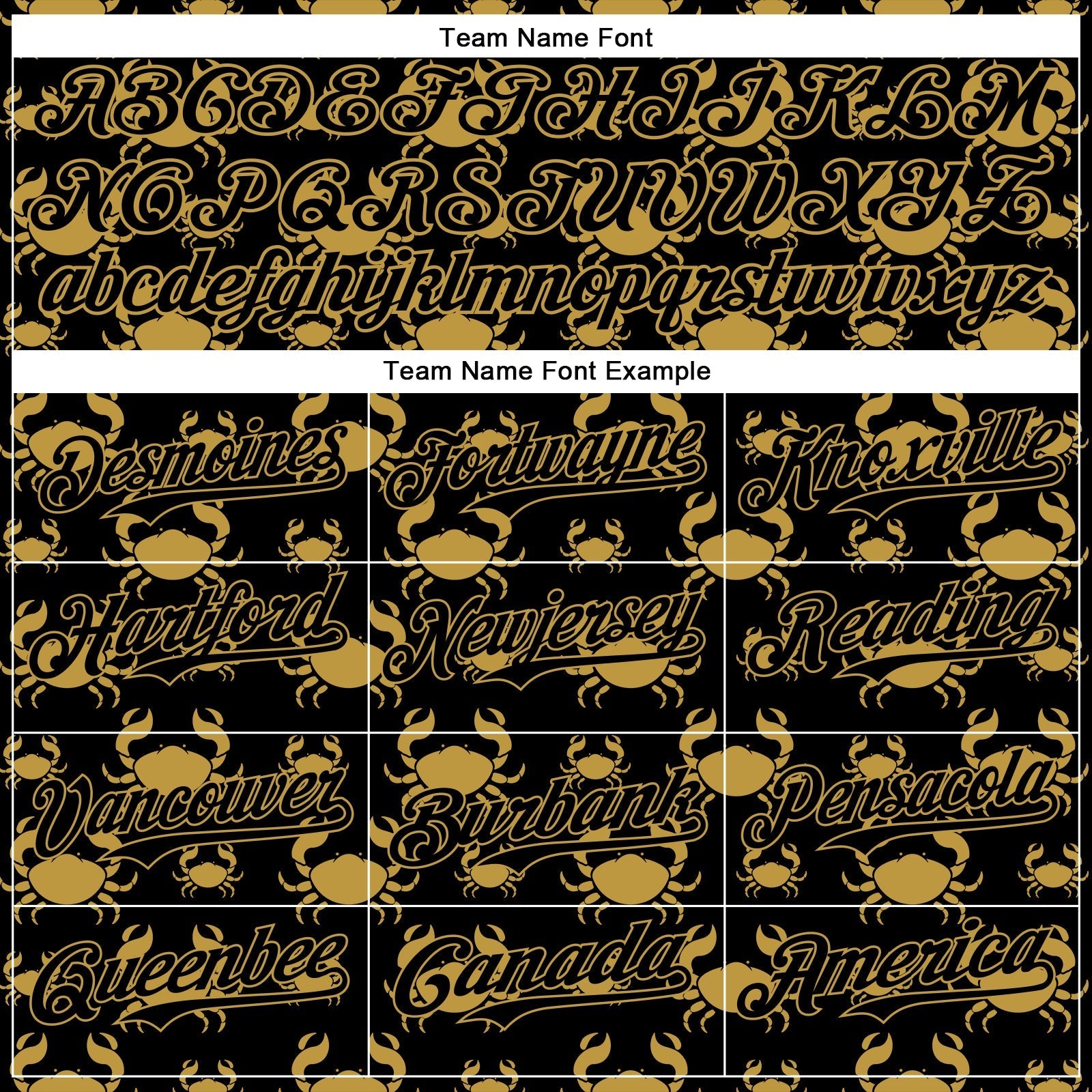 Custom Black Old Gold 3D Pattern Design Animal Crab Fruit Lemon Authentic Baseball Jersey baseball jersey product view 4