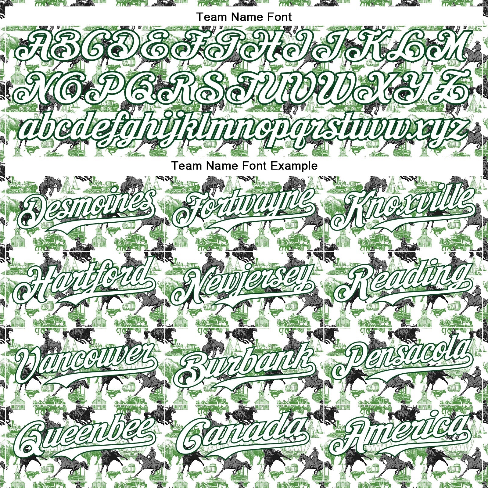 Custom White Green 3D Pattern Design Rodeo Cowboy Authentic Baseball Jersey baseball jersey product view 4