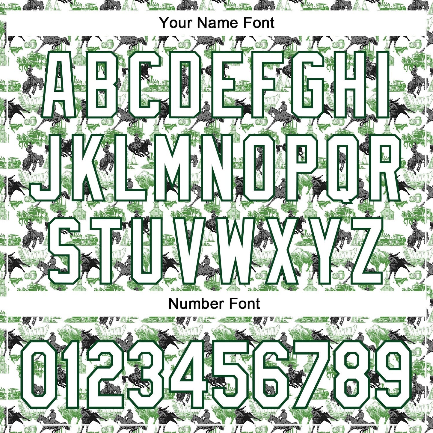 Custom White Green 3D Pattern Design Rodeo Cowboy Authentic Baseball Jersey baseball jersey product view 5