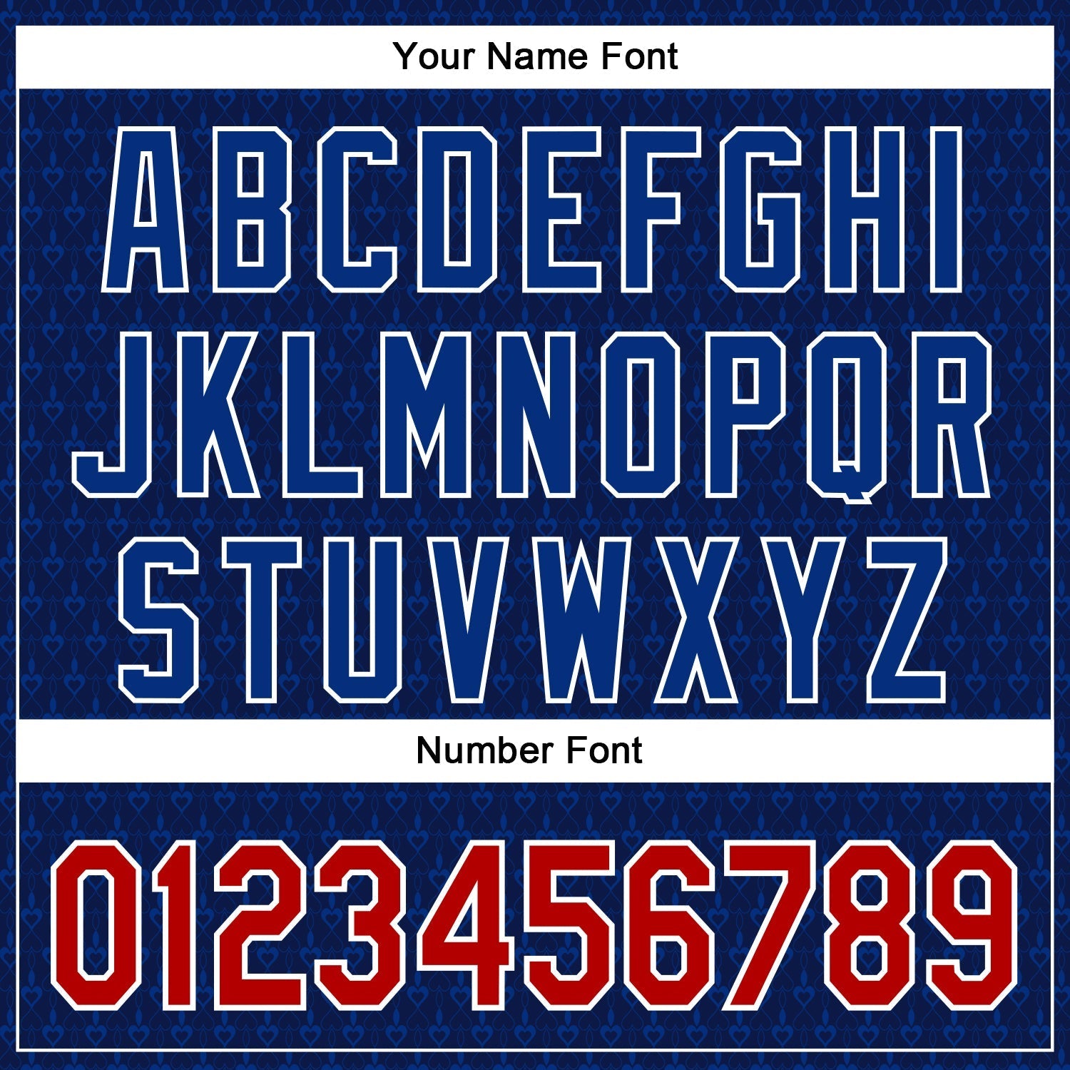 Custom Navy Red-Royal 3D Pattern Design Hearts Authentic Baseball Jersey baseball jersey product view 5