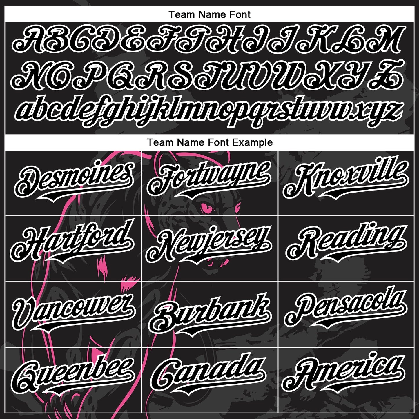 Custom Black Pink-White 3D Pattern Design Animal Panther Authentic Baseball Jersey baseball jersey product view 4