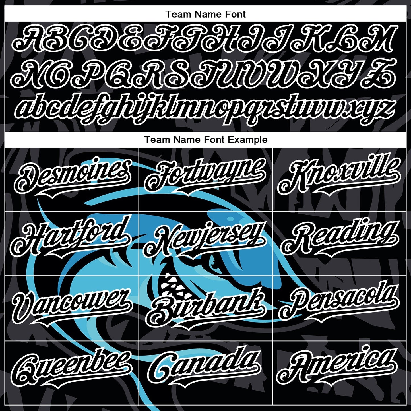 Custom Black White 3D Pattern Design Animal Shark Authentic Baseball Jersey baseball jersey product view 4