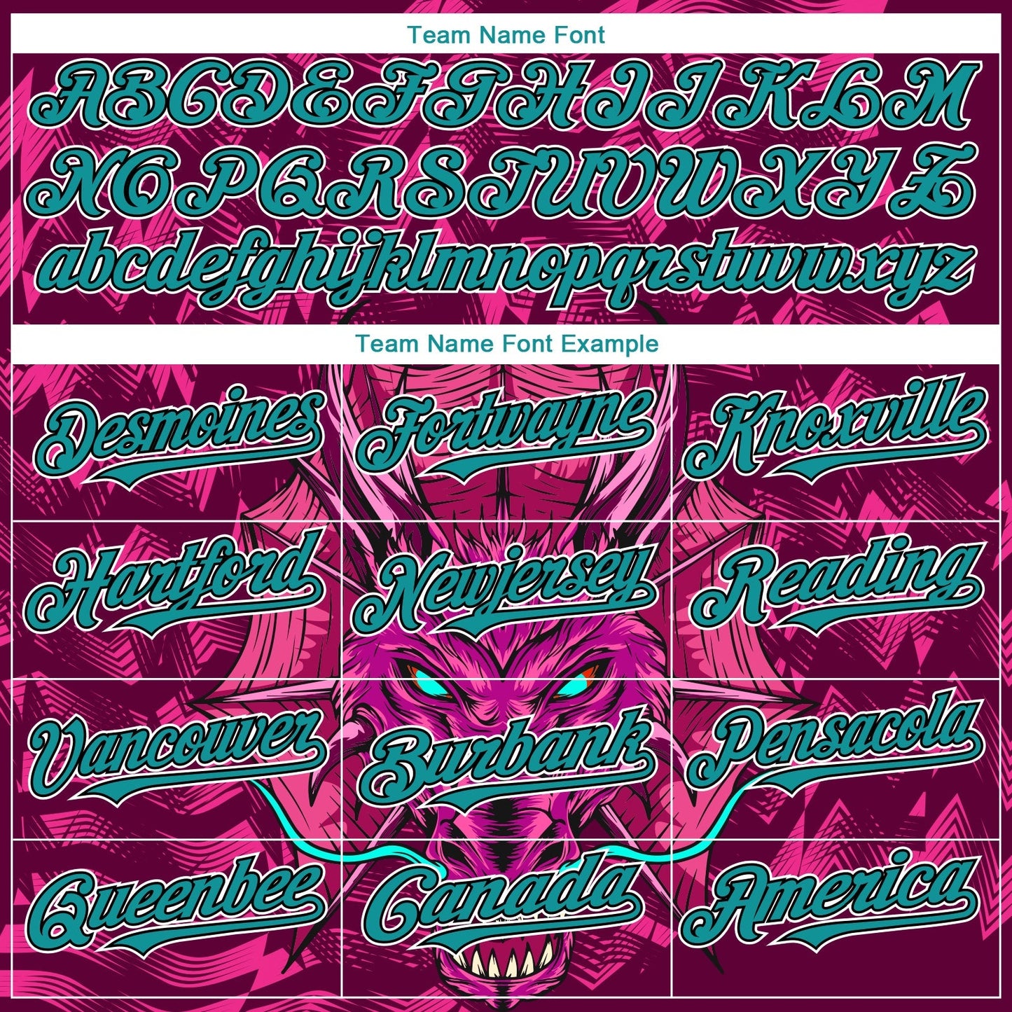 Custom Crimson Teal-Black 3D Pattern Design Animal Dragon Authentic Baseball Jersey baseball jersey product view 4