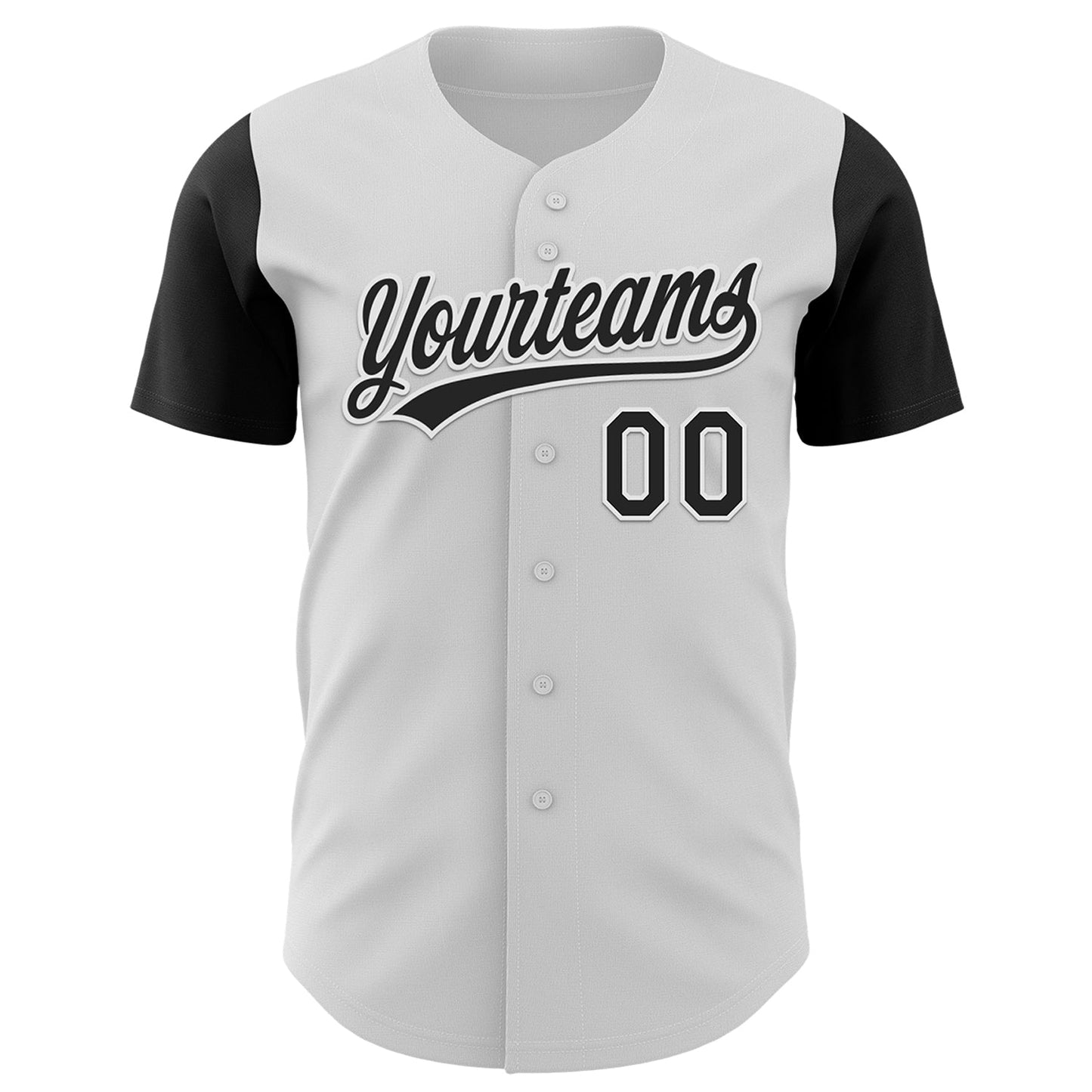 Custom White Black 3D Pattern Halloween Skull Authentic Baseball Jersey baseball jersey product view 2