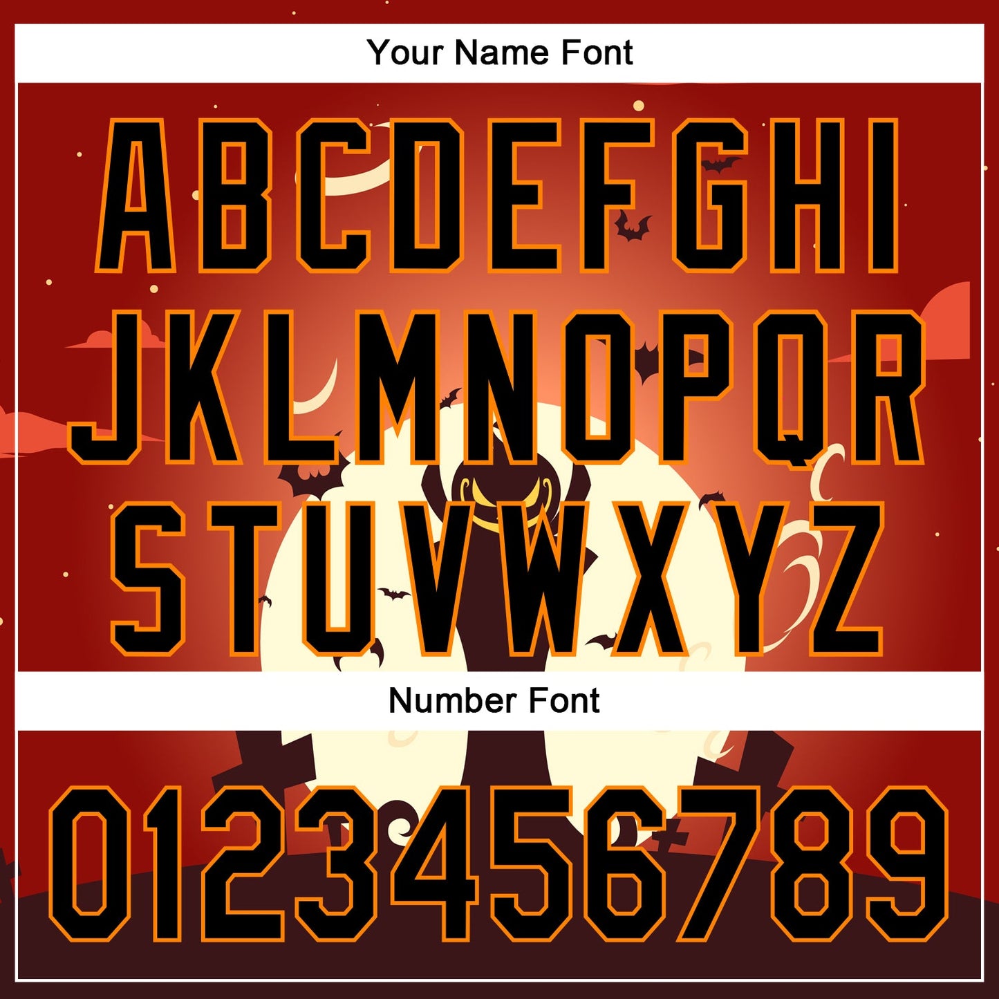 Custom Orange Black-Bay Orange 3D Pattern Halloween Authentic Baseball Jersey baseball jersey product view 5