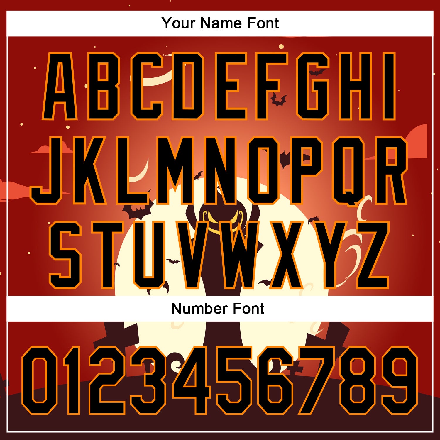 Custom Orange Black-Bay Orange 3D Pattern Halloween Authentic Baseball Jersey baseball jersey product view 5