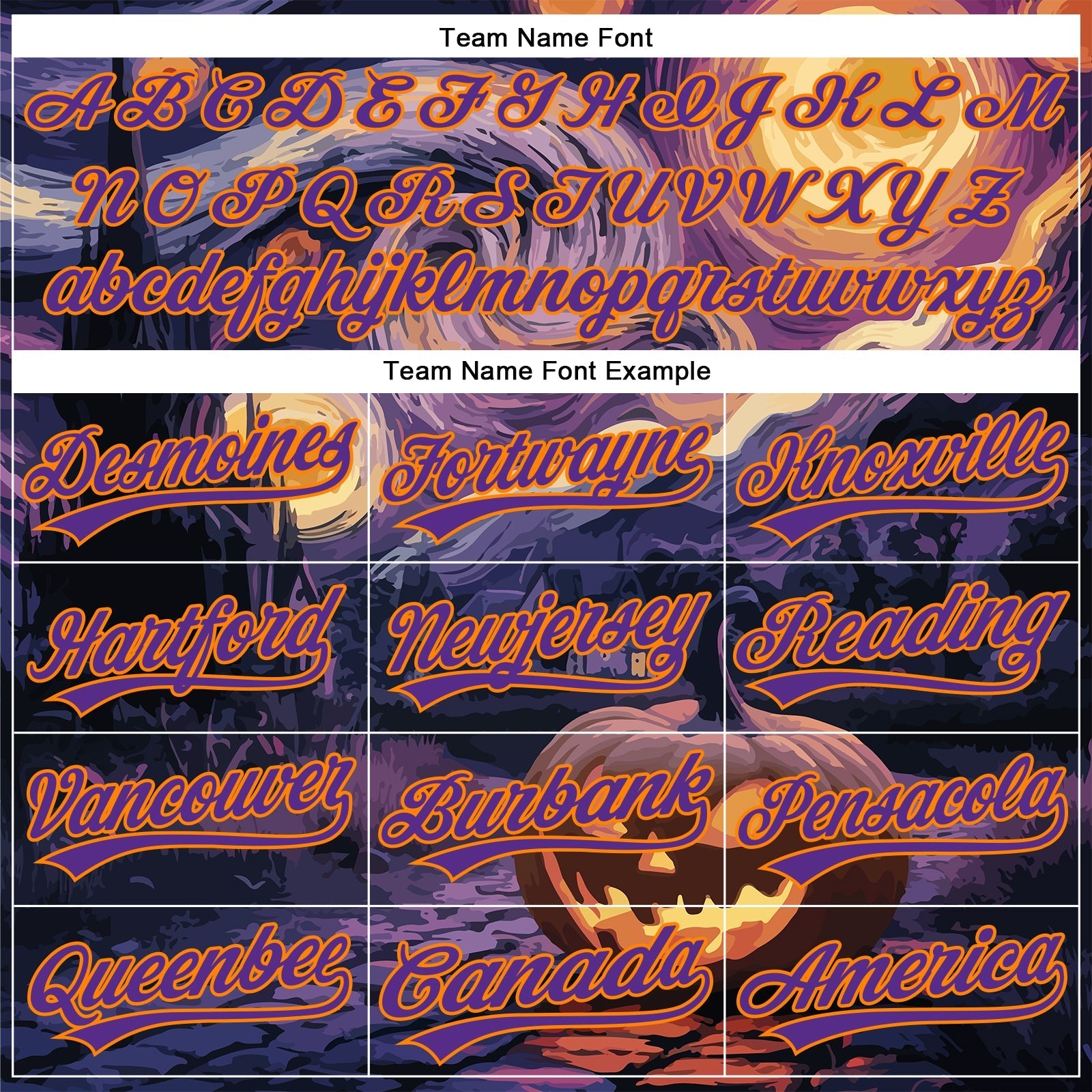 Custom Purple Bay Orange 3D Halloween Authentic Baseball Jersey baseball jersey product view 4