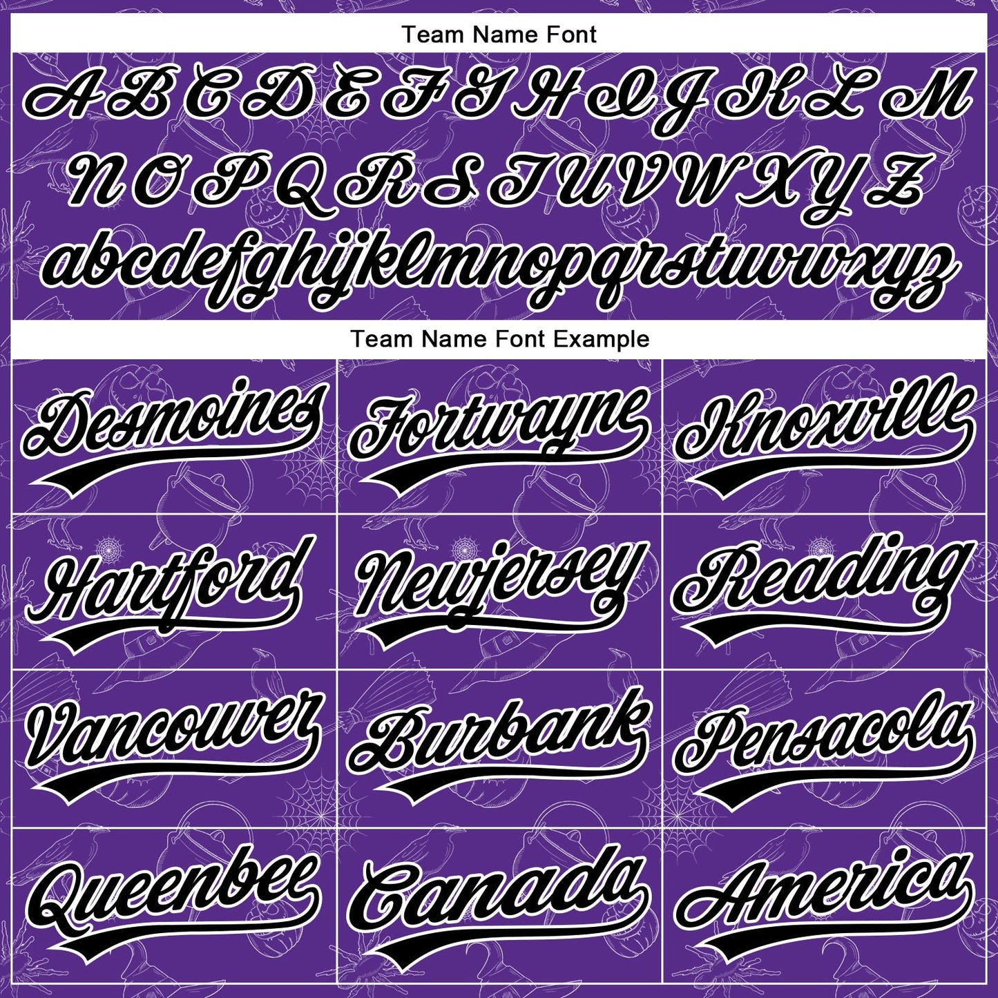 Custom Purple Black-White 3D Halloween Authentic Baseball Jersey baseball jersey product view 4