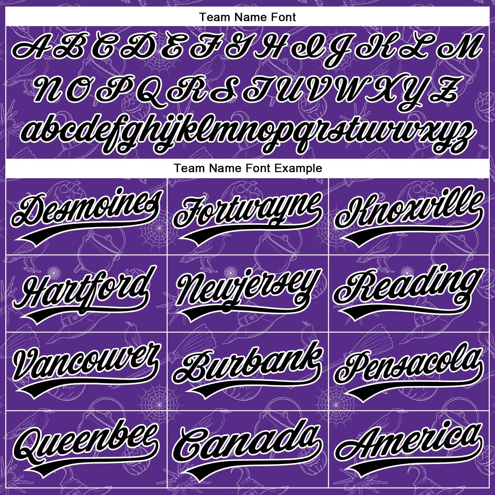 Custom Purple Black-White 3D Halloween Authentic Baseball Jersey baseball jersey product view 4