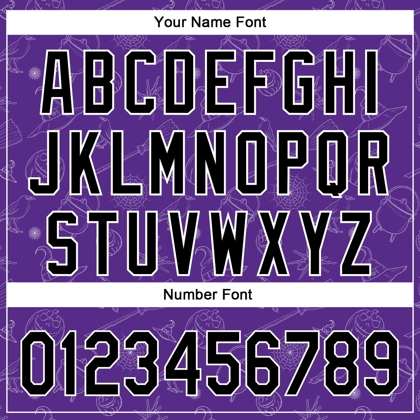 Custom Purple Black-White 3D Halloween Authentic Baseball Jersey baseball jersey product view 5