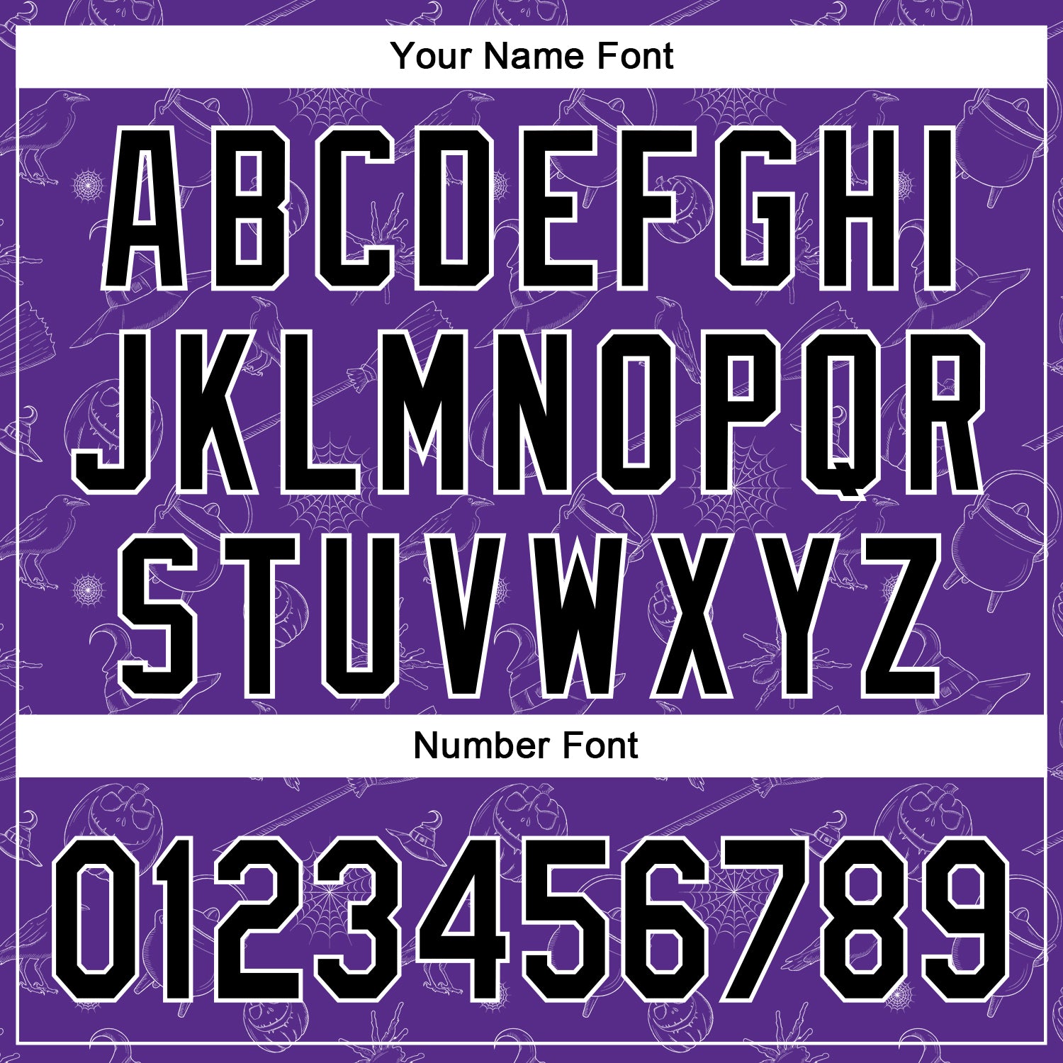 Custom Purple Black-White 3D Halloween Authentic Baseball Jersey baseball jersey product view 5