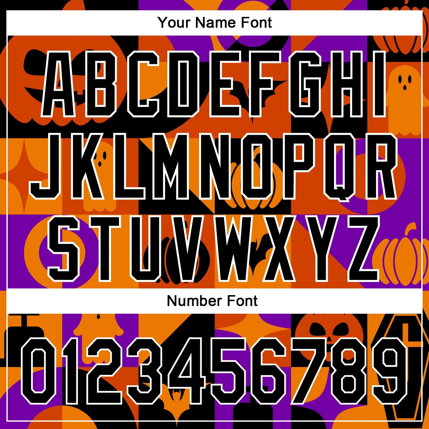 Custom Orange Black-Purple 3D Halloween Authentic Baseball Jersey baseball jersey product view 5