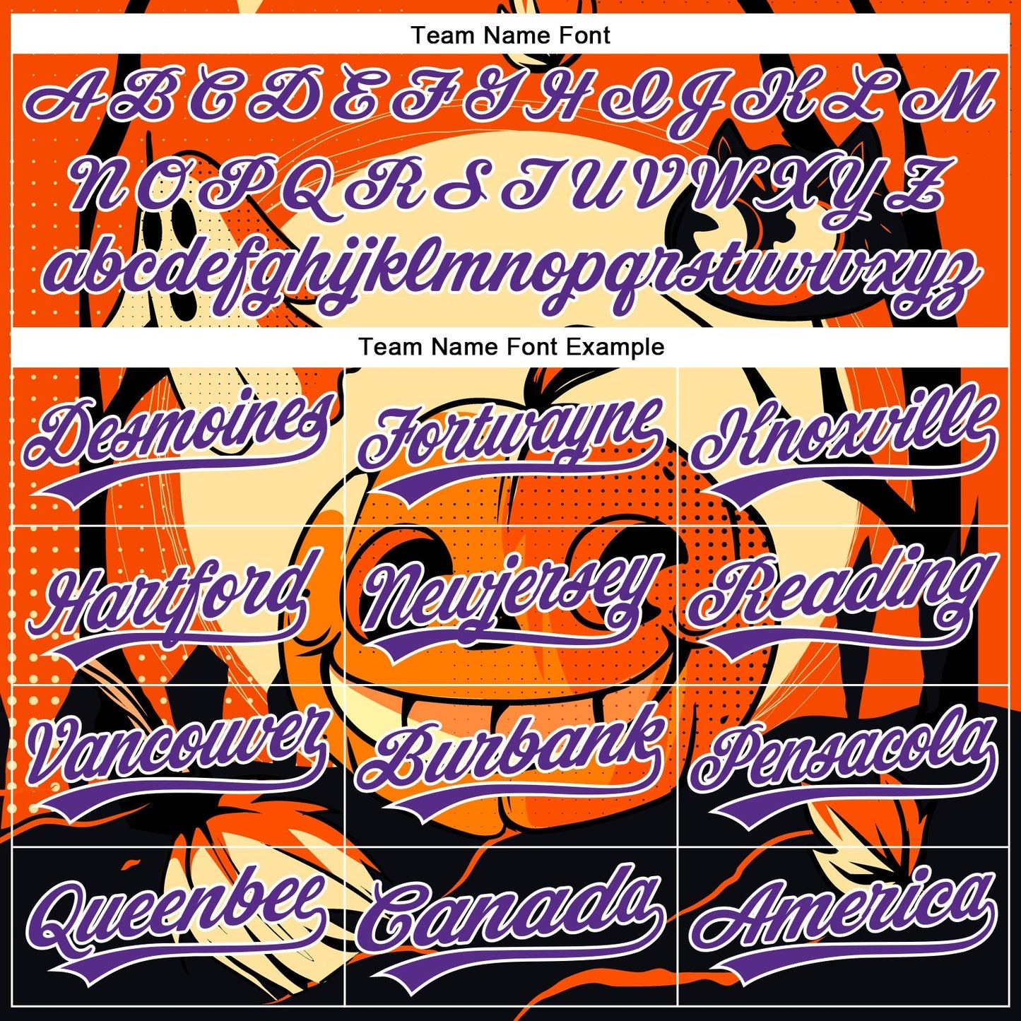 Custom Orange Purple-White 3D Halloween Authentic Baseball Jersey baseball jersey product view 4