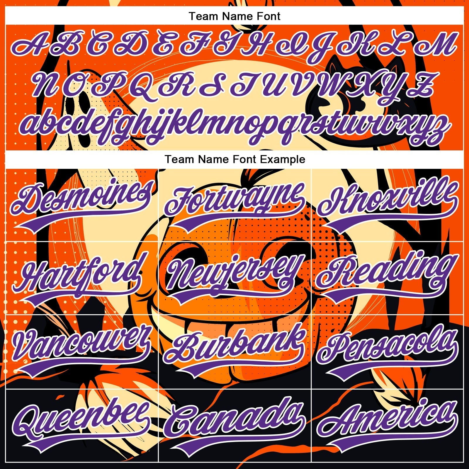 Custom Orange Purple-White 3D Halloween Authentic Baseball Jersey baseball jersey product view 4