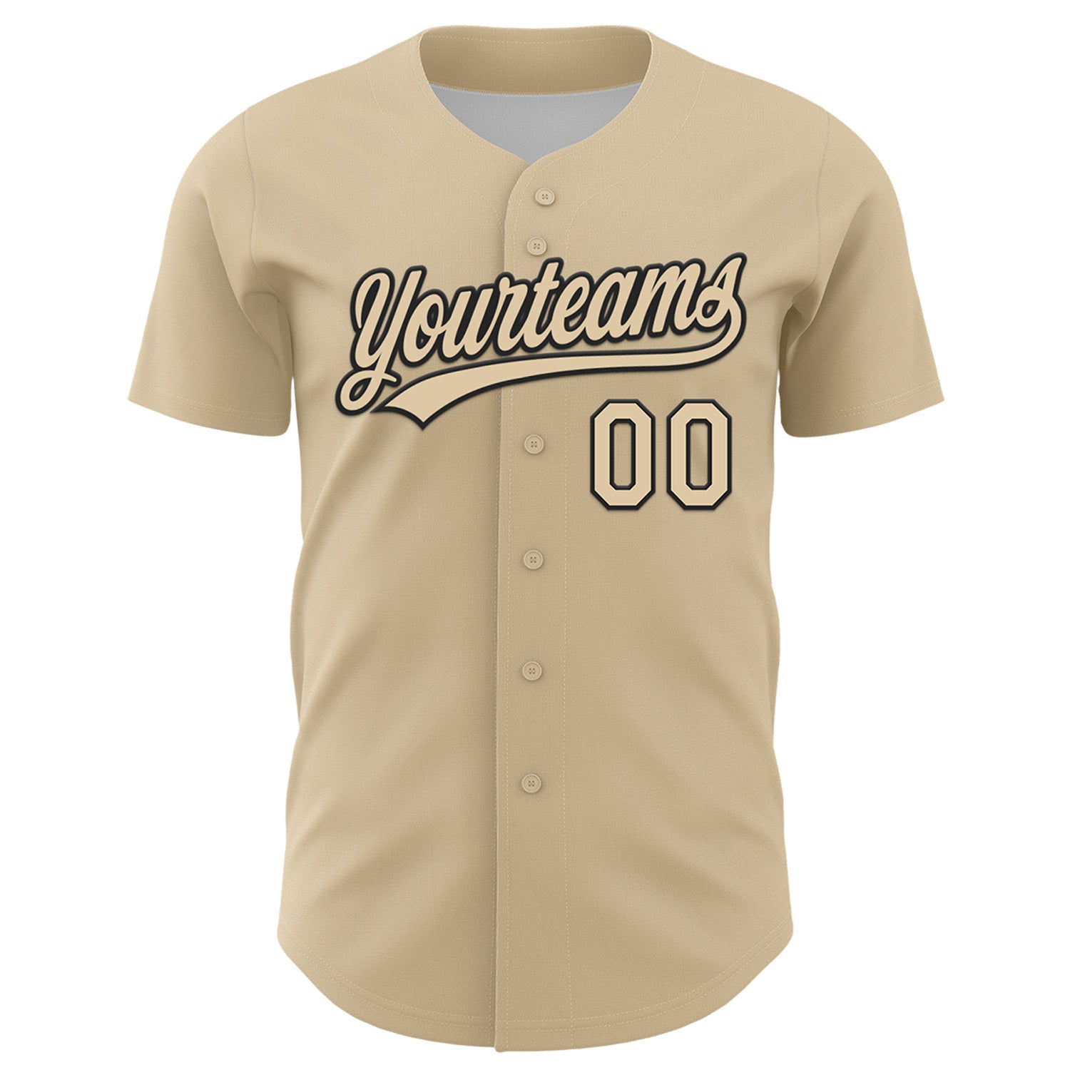 Custom City Cream Black 3D Pattern Design Black History Month Authentic Baseball Jersey baseball jersey product view 2
